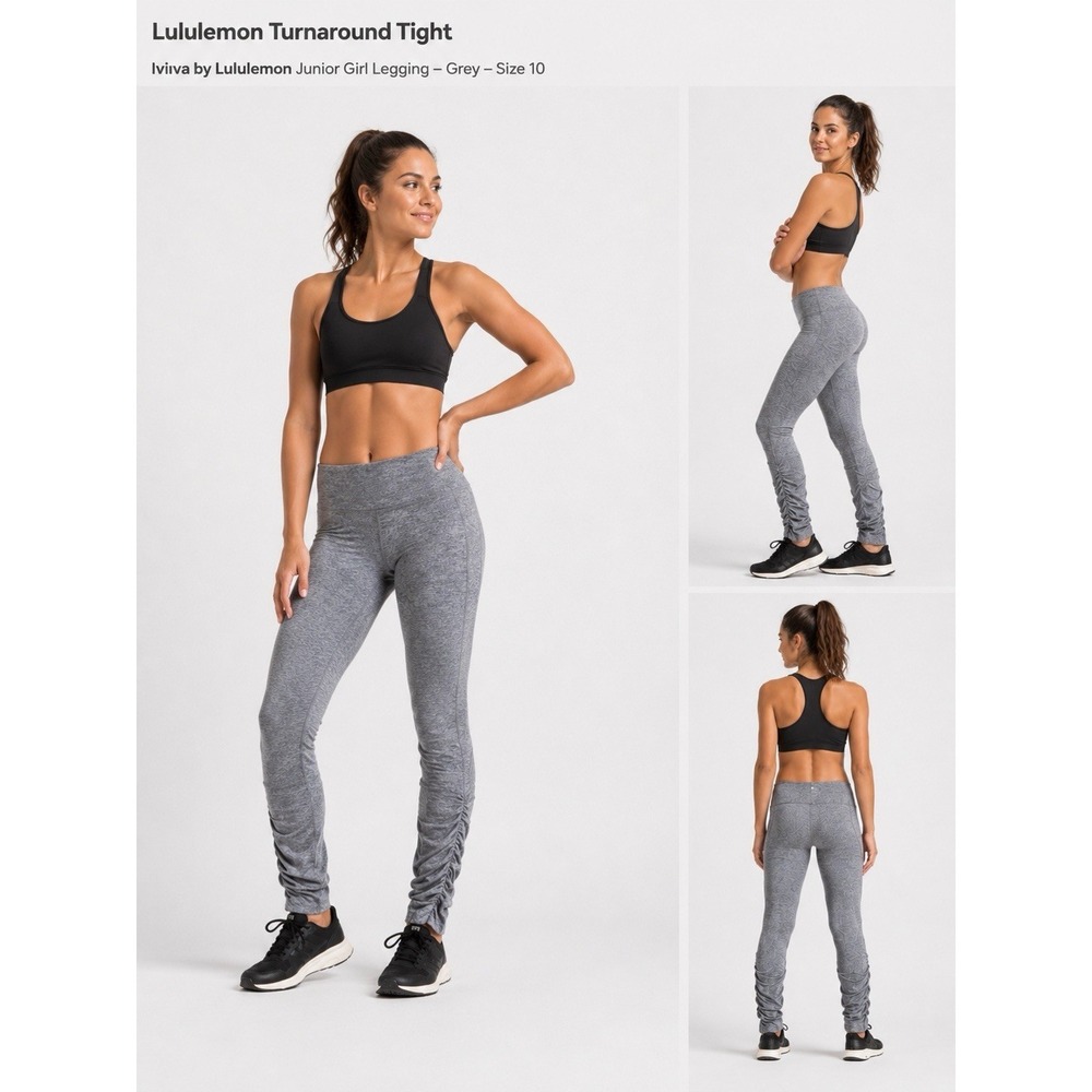 Lululemon Run: Turn Around Tight Leggings High Rise Gray Size S